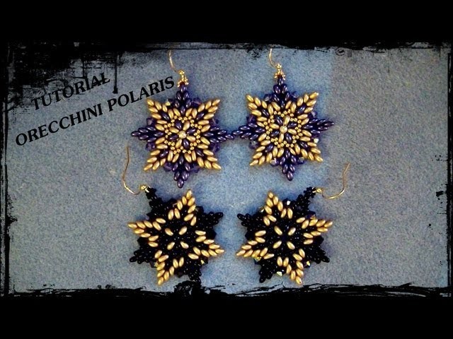 Tutorial Perline: Orecchini "Polaris", realizzati con twin beads e rocaille