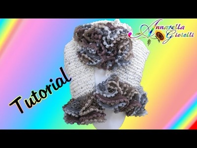Tutorial sciarpa "mista" a rete | Maglia | How to knit a scarf