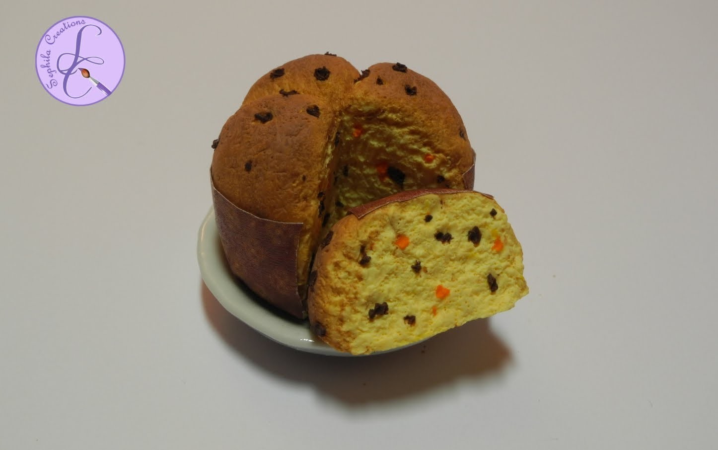 Tutorial: Panettone in fimo (panettone in polymer clay) (christmas decoration) [eng-sub]