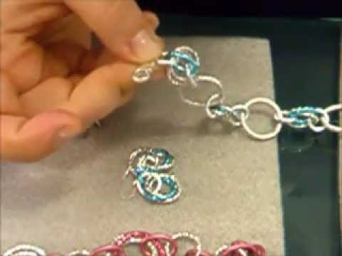 Chainmaille Tutorial - maglia a rosetta e idee per orecchini e bracciale - n 2 | bracelet, earring