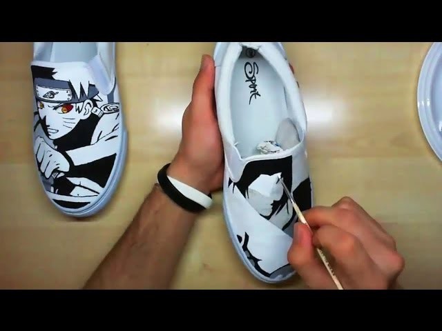 "Naruto vs Sasuke" Custom Painted Shoes | Simone Manenti