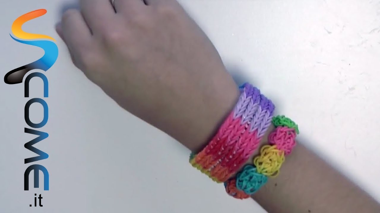 Tutorial braccialetti elastici fishtail con Rainbow loom