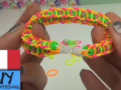 DIY tutorial per braccialetto con cappotto elastici colorati