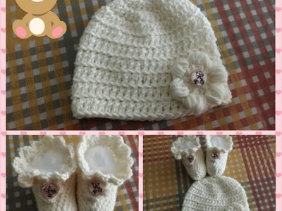 Uncinetto:cappellino e scarpine neonati