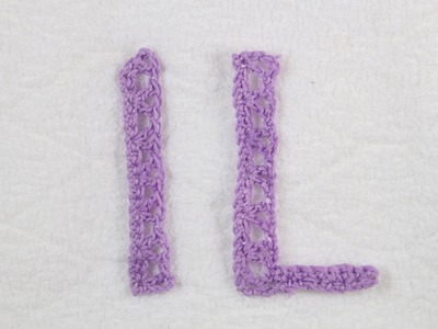 Alfabeto all'uncinetto: lettere I, L - Crochet Alphabet: letters I, L