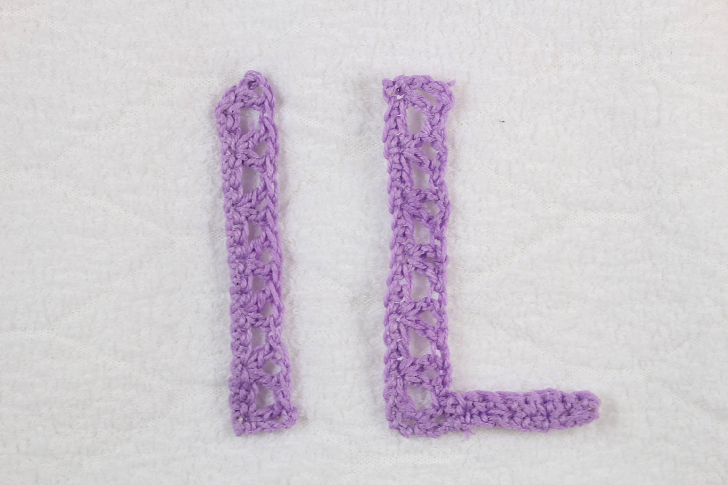Alfabeto all'uncinetto: lettere I, L - Crochet Alphabet: letters I, L