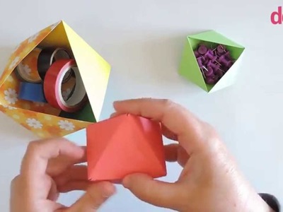Come fare un portaoggetti in carta con la tecnica origami