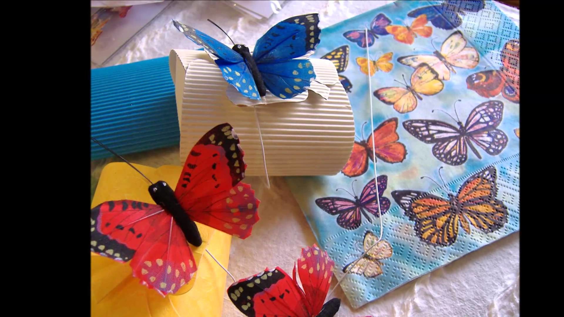 Farfalle per bomboniere confetti partecipazioni, Schmetterlinge Gastgeschenke und Einladungskarte