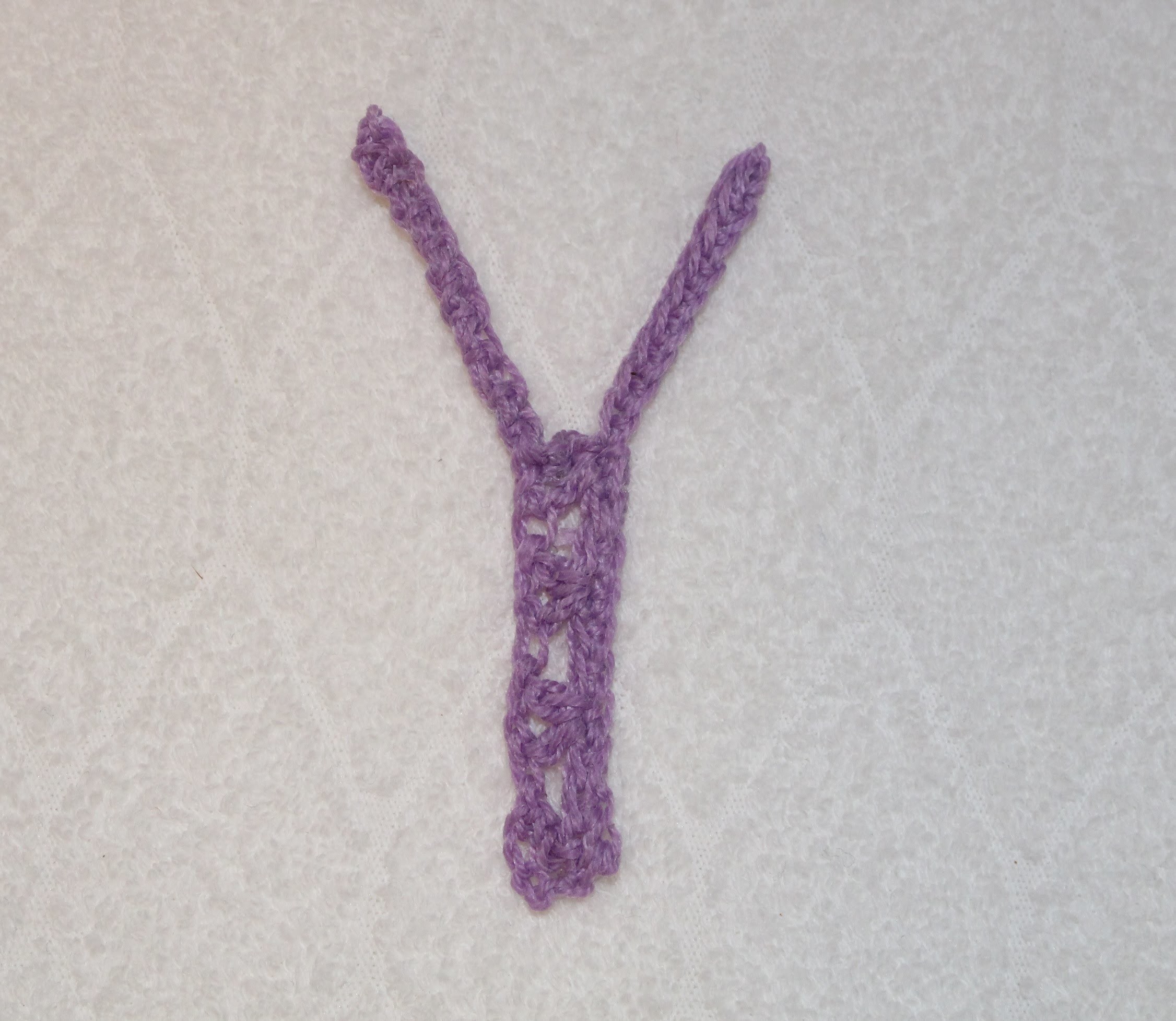 Alfabeto all'uncinetto: lettera Y - Crochet Alphabet: letter Y