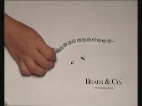 Creare bracciale con pietre amazonite - lezione 8 - Beads&Co