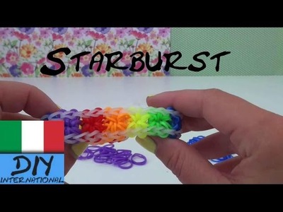 DIY Come realizzare un braccialetto Loom Rainbow Starbust con motivo a stella con forchette