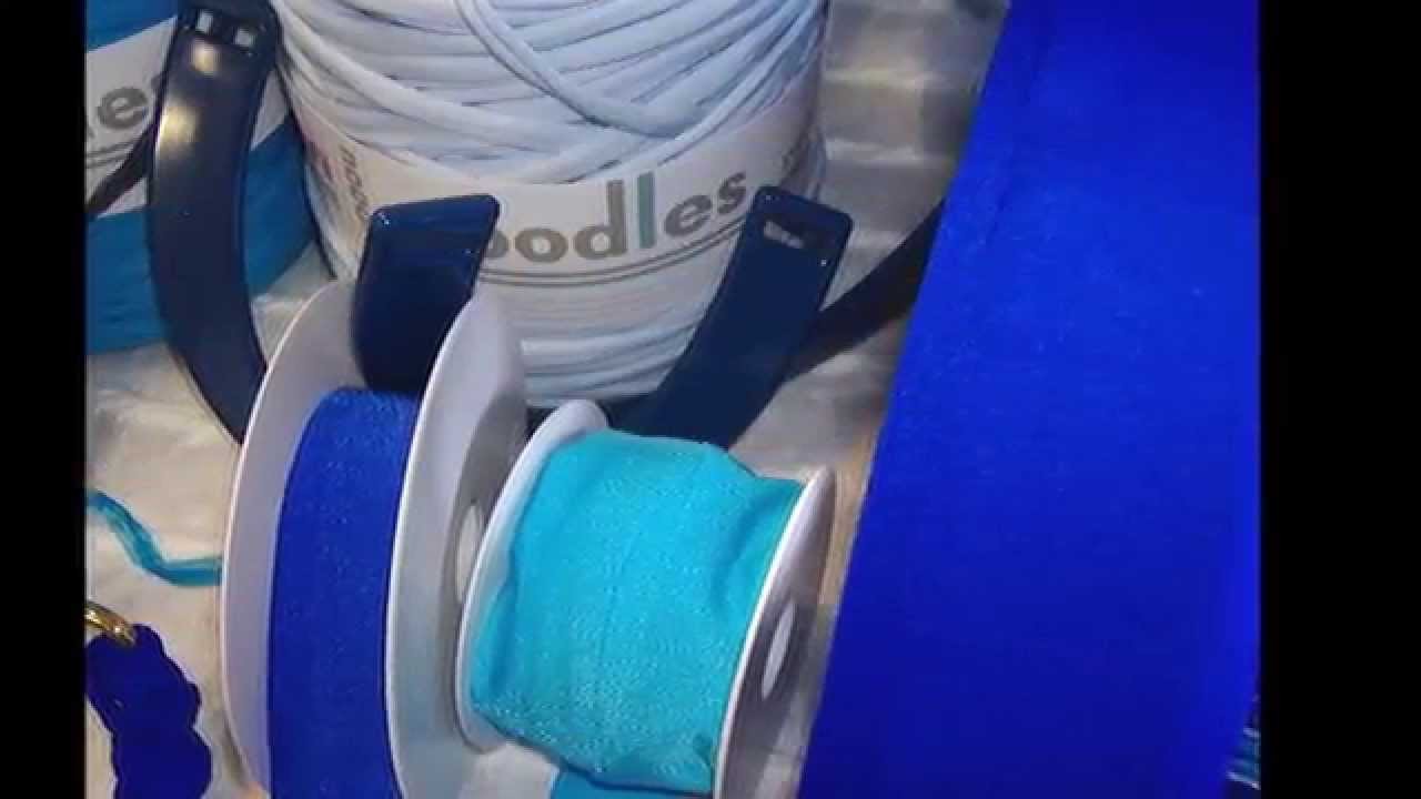 Nel blu di fettuccia borse uncinetto, blaue Textilgarn Taschen stricken häkeln