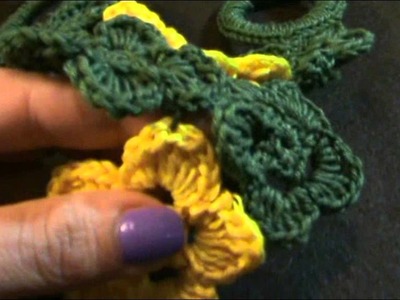 Tutorial Uncinetto - Collana con fiorellini e anelli rivestiti a uncinetto