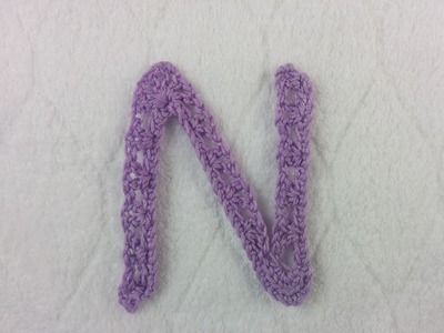 Alfabeto all'uncinetto: lettera N - Crochet alphabet: letter N
