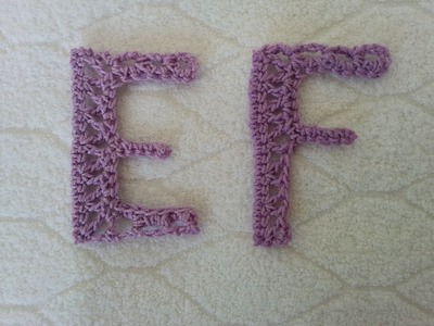 Alfabeto all'uncinetto: lettere E, F - Crochet Alphabet: letters E, F