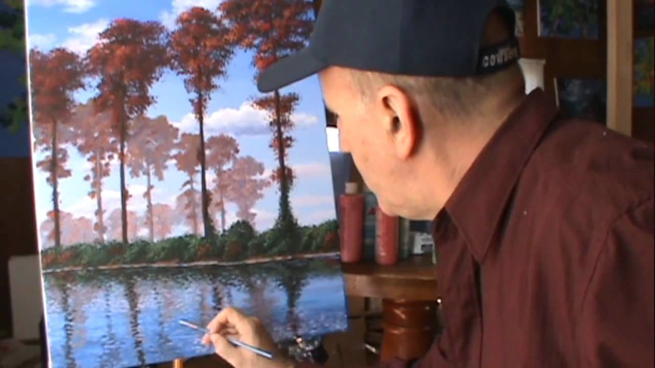 Come dipingere alberi di pioppo con vernice acrilica su tela come Monet