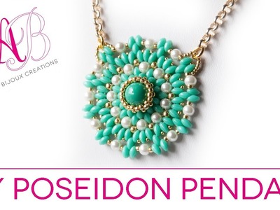 DIY TUTORIAL Poseidon Pendant - Ciondolo con twin beads, perle cerate e rocailles starlight