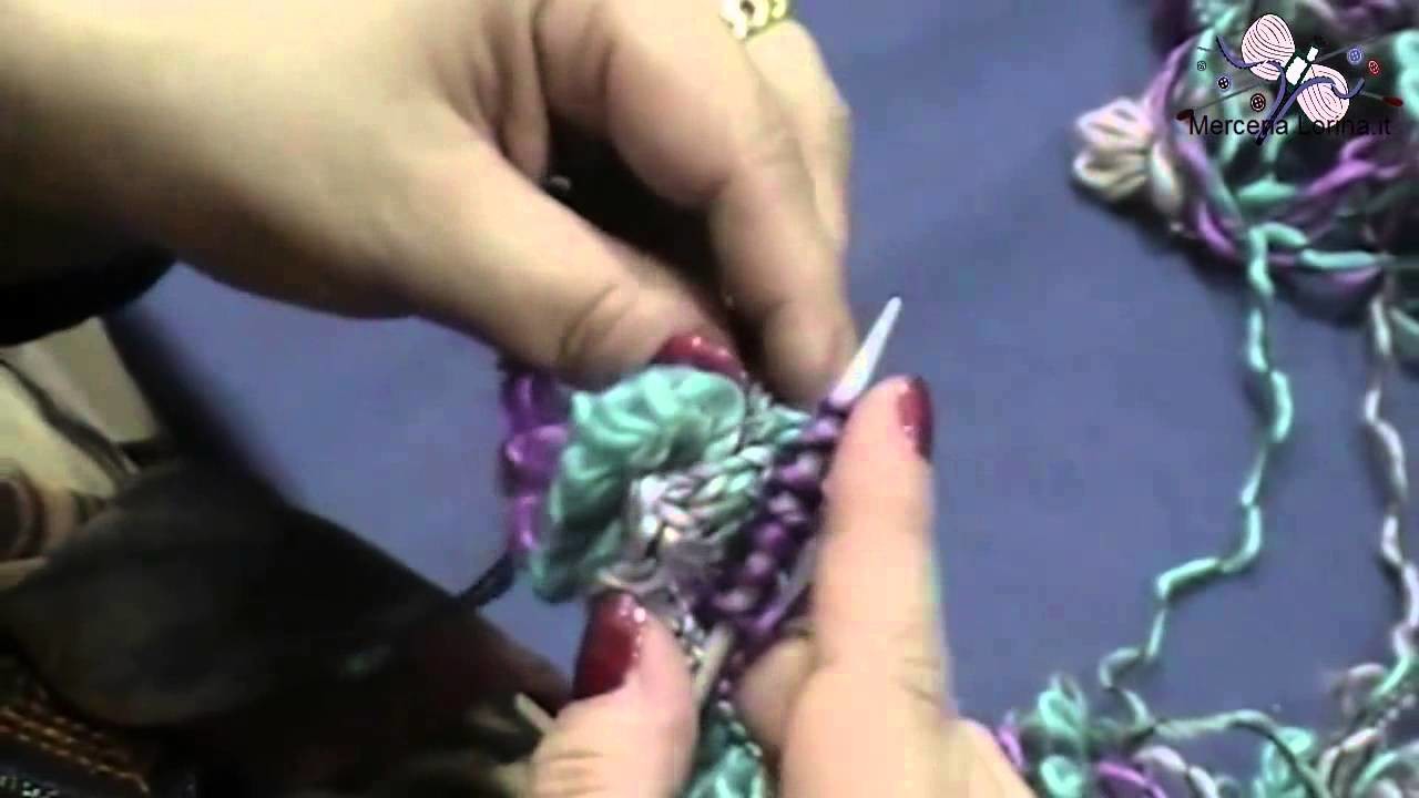 Lavorazione lana Maya (Lana a fiore)