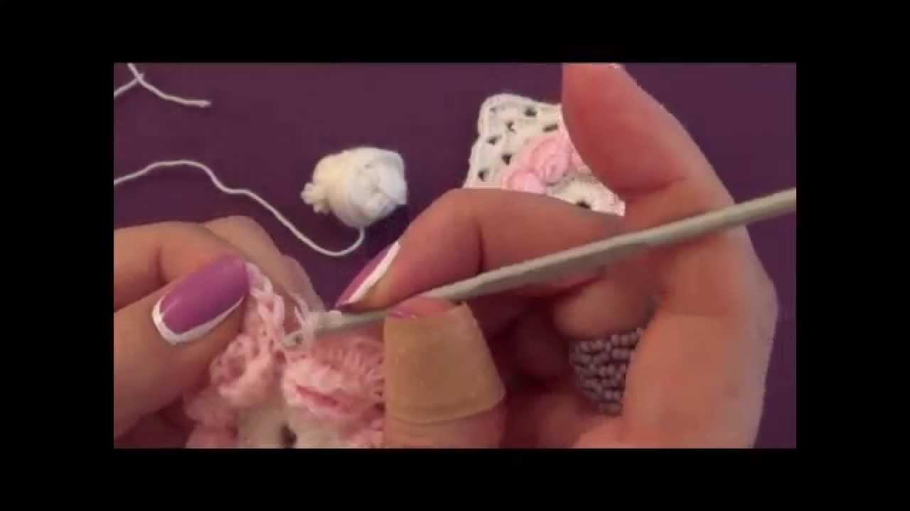 Copertina Bebè con fiore in 3D  - Manta para bebé