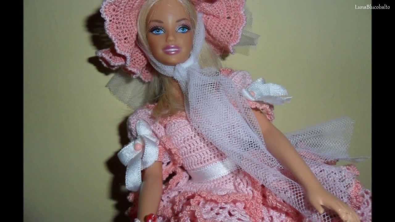 Lavori artistici all'uncinetto "Abito Barbie 1"