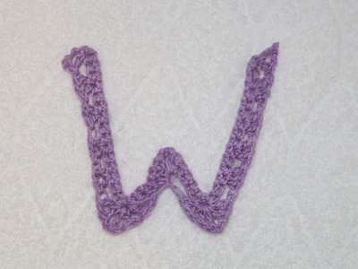 Alfabeto all'uncinetto: lettera W - Crochet Alphabet: letter W