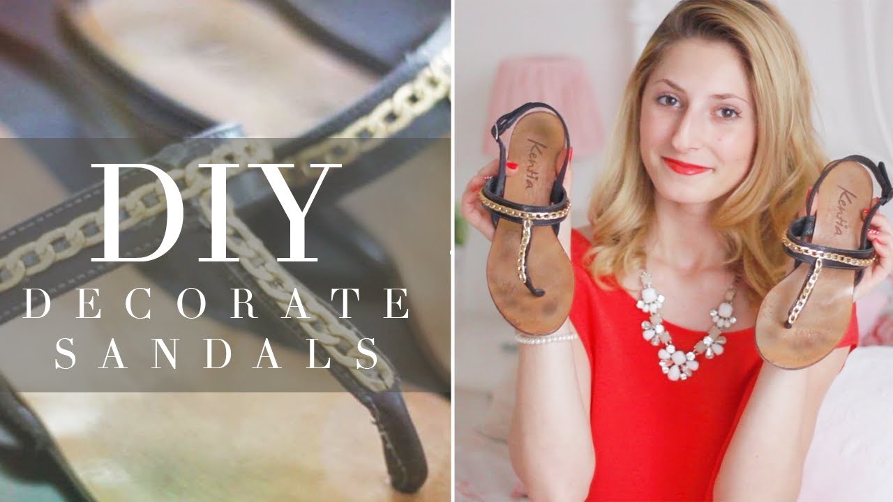 DIY: two ways to decorate sandals ♥ (due modi per decorare dei sandali)