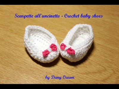 Scarpine neonato all'uncinetto facilissime - Easy and quick crochet baby shoes