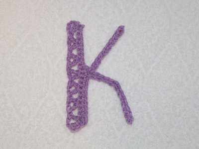 Alfabeto all'uncinetto: lettera K - Crochet Alphabet: letter K