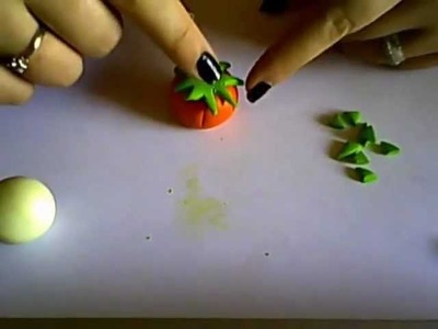 DIY:Tutorial Halloween #1 Pumpkin Placeholder Fimo. Polymer clay