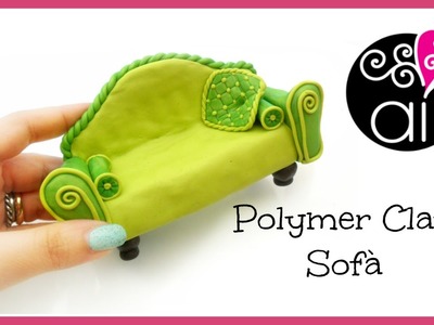 Polymer clay sofà | Tutorial Cake Topper Fimo | Miniatura Divano