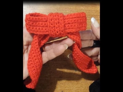 Tutorial fiocco all'uncinetto - bow crochet - arco crochet