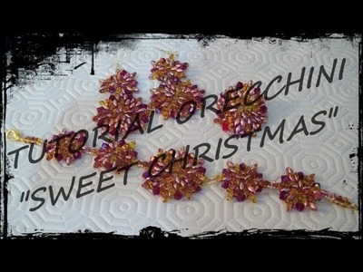 Tutorial Perline: Parure "Sweet Christmas" realizzata con superduo e bicono swarovski
