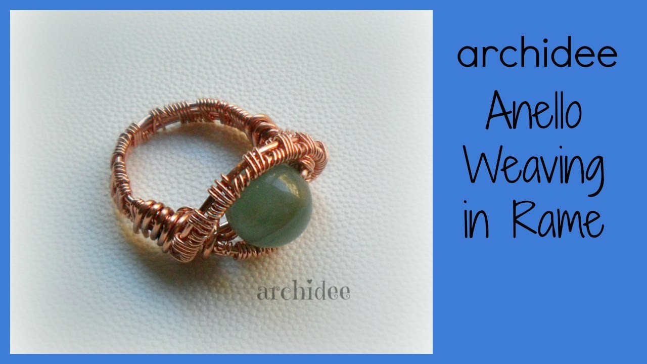 Tutorial | Tecnica Wire | Weaving | Anello in rame con perla in pietra dura | DIY Ring