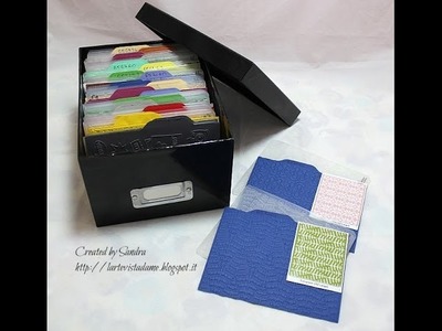 Porta embossing folder.Embossin folder storage-tutorial con envelope punch board - Fai da te. DIY