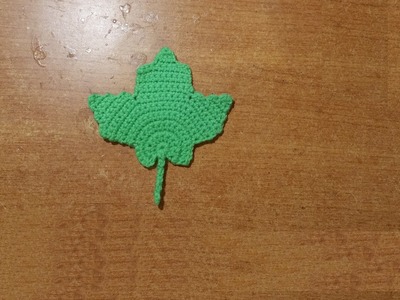 Tutorial foglia all'uncinetto - hoja crochet - crochet leaf