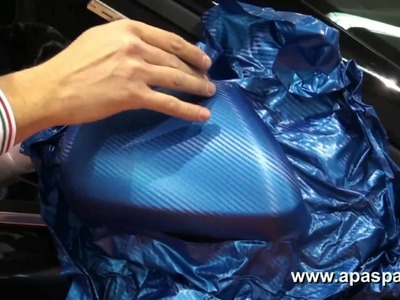 Blue carbon fiber vinyl. Pellicola carbonio blu - APA