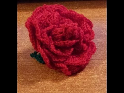 Rosa all'uncinetto a 18 petali separati - tutorial fiori uncinetto