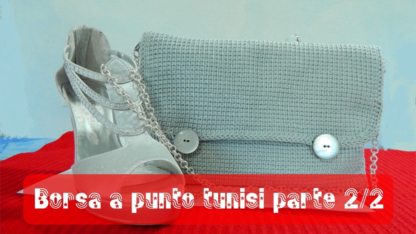 Tutorial borsa a uncinetto punto tunisi 2.2 | Tunisian stitch bag tutorial