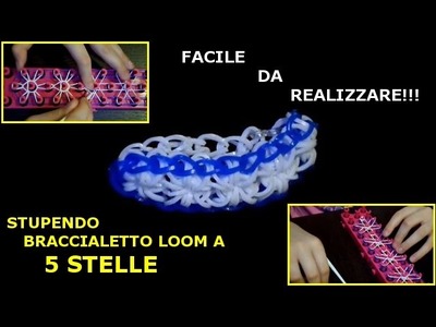 Loom Bands - Stupendo Braccialetto Loom 5 Stelle - Italiano