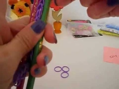 Rainbow Loom- braccialetto con elastici modello semplice senza telaio