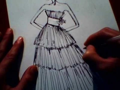 Come Disegnare un Abito da Sposa . Pagina Facebook Fabrizio Crispino Fashion Stylist