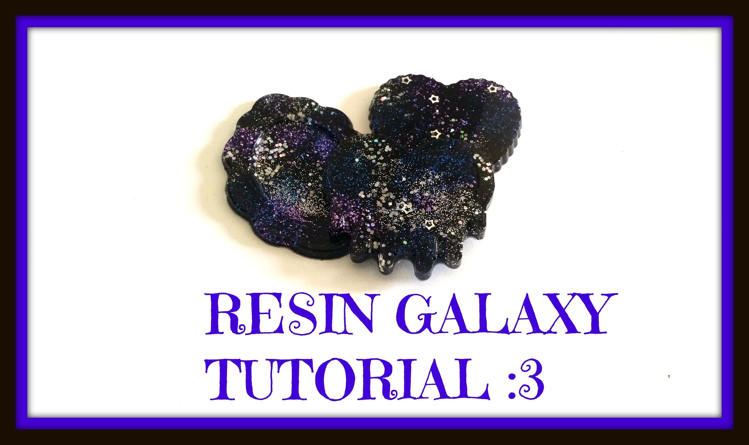 Glitter Galaxy - resin charms tutorial