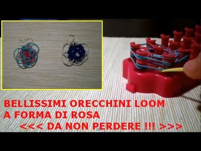 Tutorial Loom Bands - Bellissimi Orecchini a Forma di Rosa -  Italiano - www.mentepratika.it