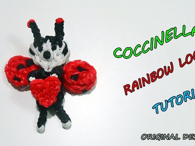 ♥ Coccinella con Elastici Rainbow Loom "Ladybug Valentine's Day" Tutorial ♥