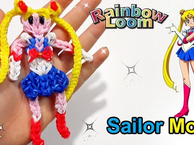 Tutorial Sailor Moon con Elastici Rainbow Loom.Rubber band ♥