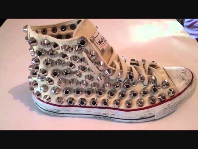 STYLE "SOLO" CUSTOMIZZAZIONE ALL STAR SPIKED STUDD NIKE ADIDAS video30vint30