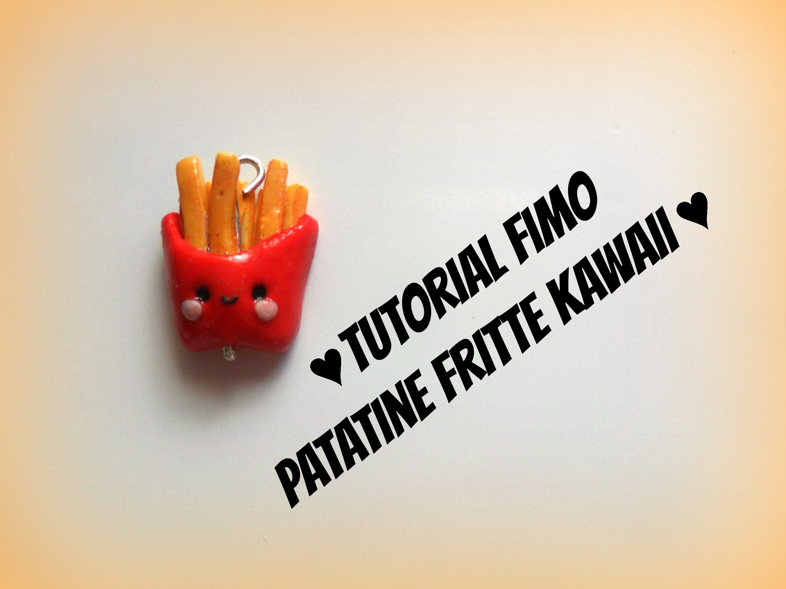 Tutorial fimo patatine fritte kawaii-Polimerclay chips kawaii #Fast food series
