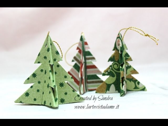 Origami Christmas Tree-Alberelli Origami- Albero di Natale Origami Facile- Natale Fai da te