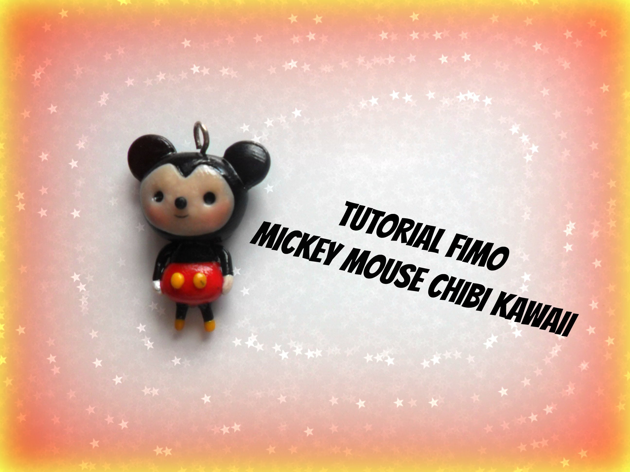Tutorial Fimo Mickey Mouse chibi kawaii