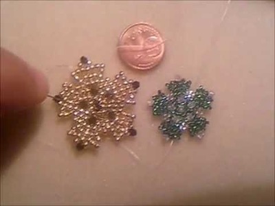 Nuove creazioni: stelle quinquefolia di perline rocailles e cristalli swarovski per gioielli
